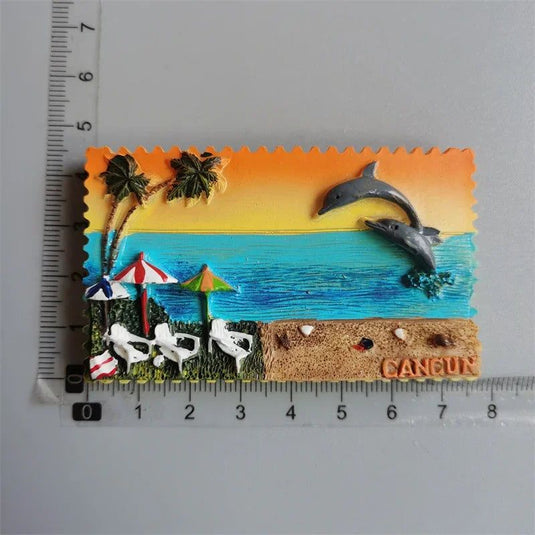 Mexico Fridge Magnets Cancun Tourist Souvenir 3d Lizard Turtle Magnets for Refrigerators Animal Home Decoration Travel Gifts - Grand Goldman