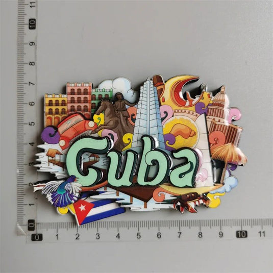 Mexico Cuba Philippines Miami Puerto Rico Sri Lanka Malaysia Mauritius London Bus Travel Souvenir Magnetic Wood Fridge Sticker - Grand Goldman