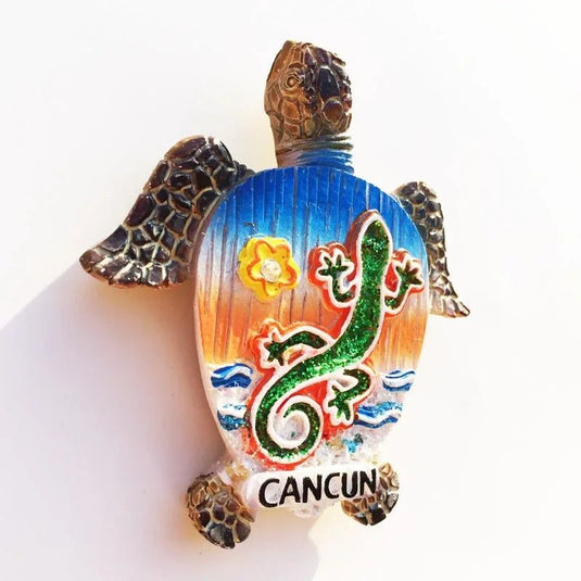 Mexico Fridge Magnets Cancun Tourist Souvenir 3d Lizard Turtle Magnets for Refrigerators Animal Home Decoration Travel Gifts - Grand Goldman