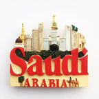 Middle East Saudi Arabia Fridge Magnet Bahrain Dammam Madinah Makkah Buraydah Tourism Decoration Resin Refrigerator Sticker - Grand Goldman