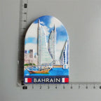 Middle East Saudi Arabia Fridge Magnet Bahrain Dammam Madinah Makkah Buraydah Tourism Decoration Resin Refrigerator Sticker - Grand Goldman