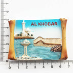Middle East Saudi Arabia Fridge Magnet Bahrain Dammam Madinah Makkah Buraydah Tourism Decoration Resin Refrigerator Sticker - Grand Goldman