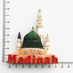 Middle East Saudi Arabia Fridge Magnet Bahrain Dammam Madinah Makkah Buraydah Tourism Decoration Resin Refrigerator Sticker - Grand Goldman