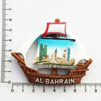 Middle East Saudi Arabia Fridge Magnet Bahrain Dammam Madinah Makkah Buraydah Tourism Decoration Resin Refrigerator Sticker - Grand Goldman
