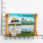 Middle East Saudi Arabia Fridge Magnet Bahrain Dammam Madinah Makkah Buraydah Tourism Decoration Resin Refrigerator Sticker - Grand Goldman