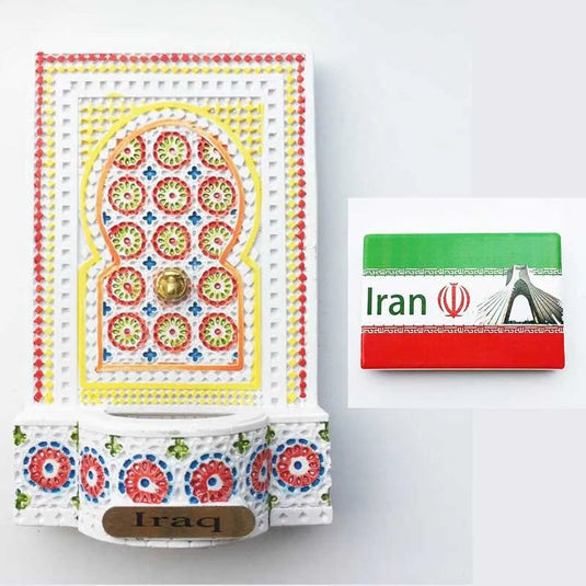 Middle East Tourist Souvenir Iraq Iran Fridge Magnets Tourism Memorial Decorative Crafts Magnetic Refrigerator Sticker Gift Idea - Grand Goldman