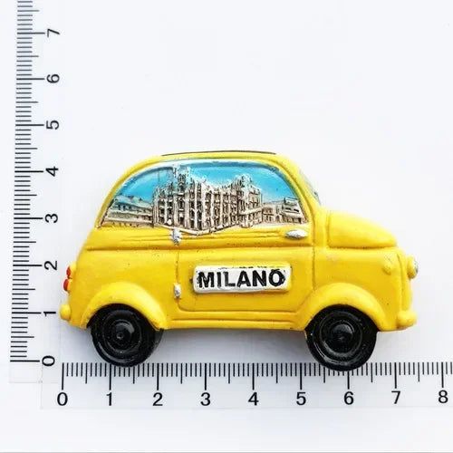 Milan Fridge Magnets Italy Landmark Tourism Memorial Decorative Crafts Turtles Bus Bike Magnet Fridge Magnets Home Decoration - Grand Goldman