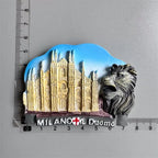 Milan Fridge Magnets Italy Landmark Tourism Memorial Decorative Crafts Turtles Bus Bike Magnet Fridge Magnets Home Decoration - Grand Goldman