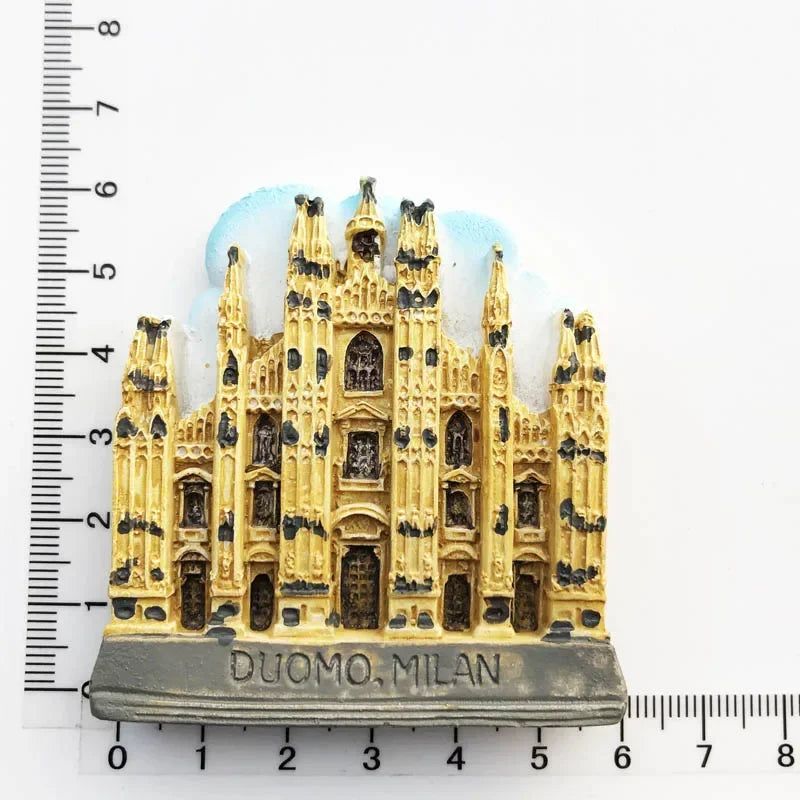 Milan Fridge Magnets Italy Landmark Tourism Memorial Decorative Crafts Turtles Bus Bike Magnet Fridge Magnets Home Decoration - Grand Goldman