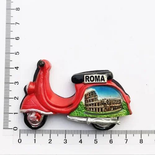 Milan Fridge Magnets Italy Landmark Tourism Memorial Decorative Crafts Turtles Bus Bike Magnet Fridge Magnets Home Decoration - Grand Goldman