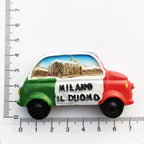 Milan Fridge Magnets Italy Landmark Tourism Memorial Decorative Crafts Turtles Bus Bike Magnet Fridge Magnets Home Decoration - Grand Goldman