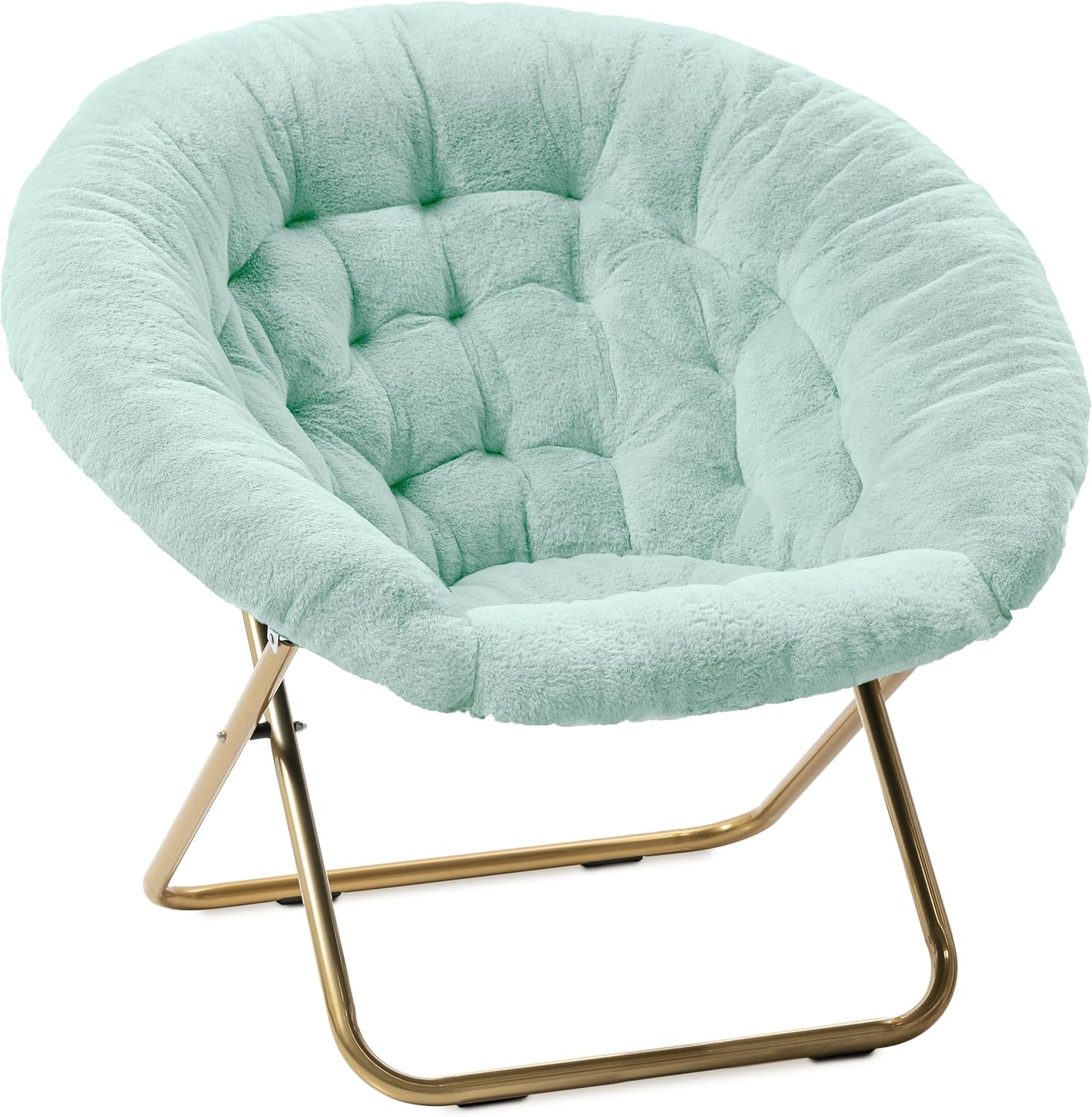 Milliard Cozy Chair/Faux Fur Saucer Chair for Bedroom/X-Large,25D x 38W x 34H in (Grey) - Grand Goldman