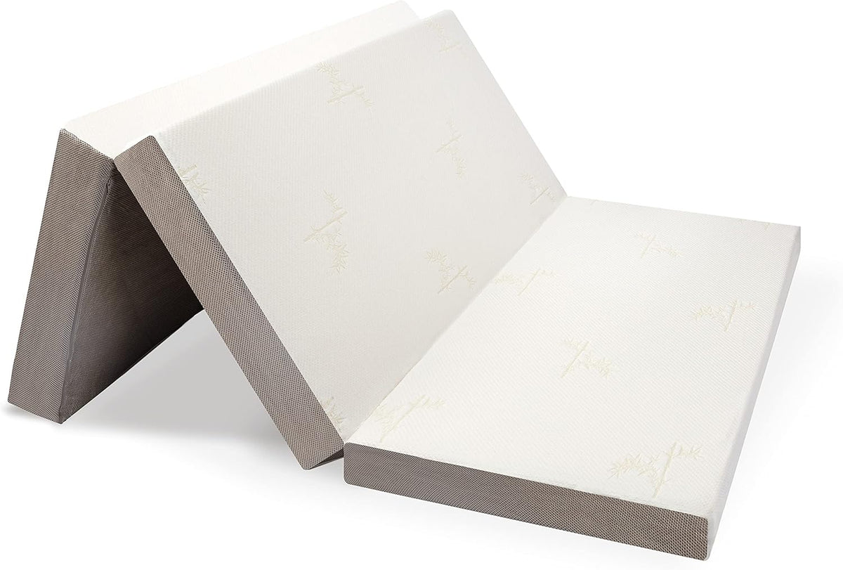 Milliard Tri-Folding Memory Foam Foldable Memory Foam Mattress with Washable Cover, Queen Size (78"x58"x6") - Grand Goldman