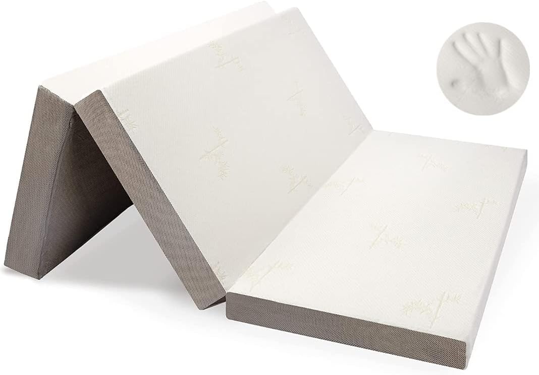 Milliard Tri-Folding Memory Foam Foldable Memory Foam Mattress with Washable Cover, Queen Size (78"x58"x6") - Grand Goldman