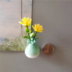 Mini Floral Vase Fridge Stickers 3d Flower Arrangement Vase Fridge Magnet DIY Handmade Korean Kitchen Plant Decorative Magnets - Grand Goldman