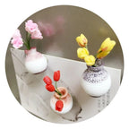 Mini Floral Vase Fridge Stickers 3d Flower Arrangement Vase Fridge Magnet DIY Handmade Korean Kitchen Plant Decorative Magnets - Grand Goldman