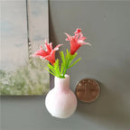 Mini Floral Vase Fridge Stickers 3d Flower Arrangement Vase Fridge Magnet DIY Handmade Korean Kitchen Plant Decorative Magnets - Grand Goldman