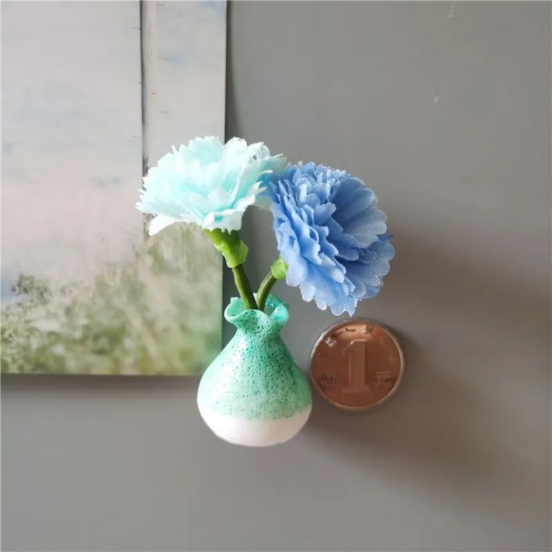 Mini Floral Vase Fridge Stickers 3d Flower Arrangement Vase Fridge Magnet DIY Handmade Korean Kitchen Plant Decorative Magnets - Grand Goldman