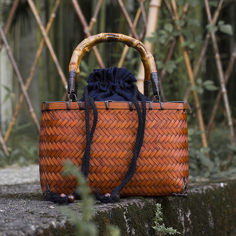 Mini BentoBag Japanese Woven Bamboo Basket - Grand Goldman