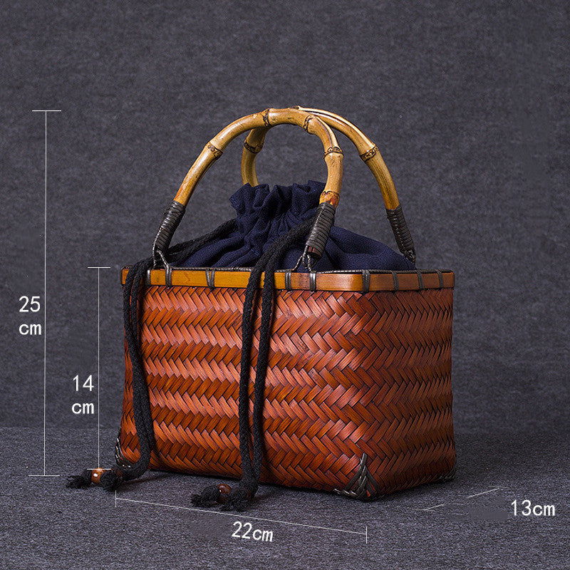 Mini BentoBag Japanese Woven Bamboo Basket - Grand Goldman