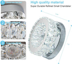Mini Modern Crystal Chandeliers Flush Mount Ceiling Light Fixture LED Mini Chandeliers with Crystals Hallway Light Bedroom Chandelier for Bathroom Kitchen Office - Grand Goldman