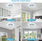 Mini Modern Crystal Chandeliers Flush Mount Ceiling Light Fixture LED Mini Chandeliers with Crystals Hallway Light Bedroom Chandelier for Bathroom Kitchen Office - Grand Goldman