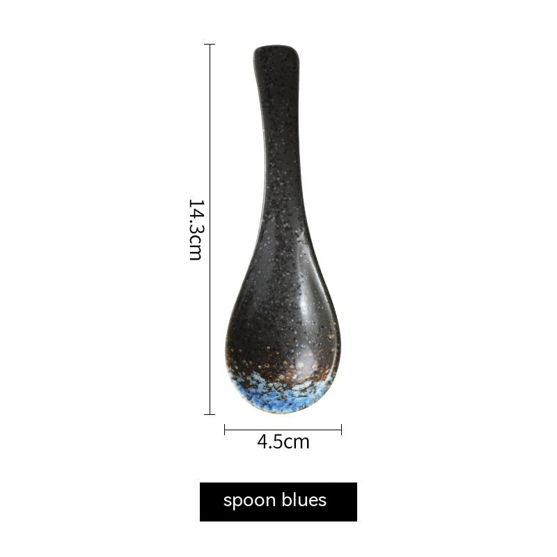 Minimalist Japanese Style Ceramic Household Small Spoon - Grand Goldman
