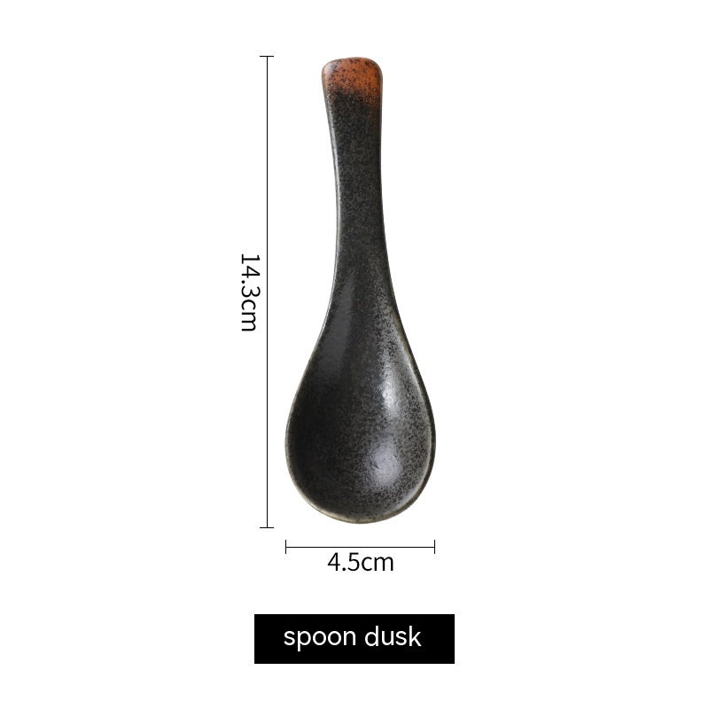 Minimalist Japanese Style Ceramic Household Small Spoon - Grand Goldman