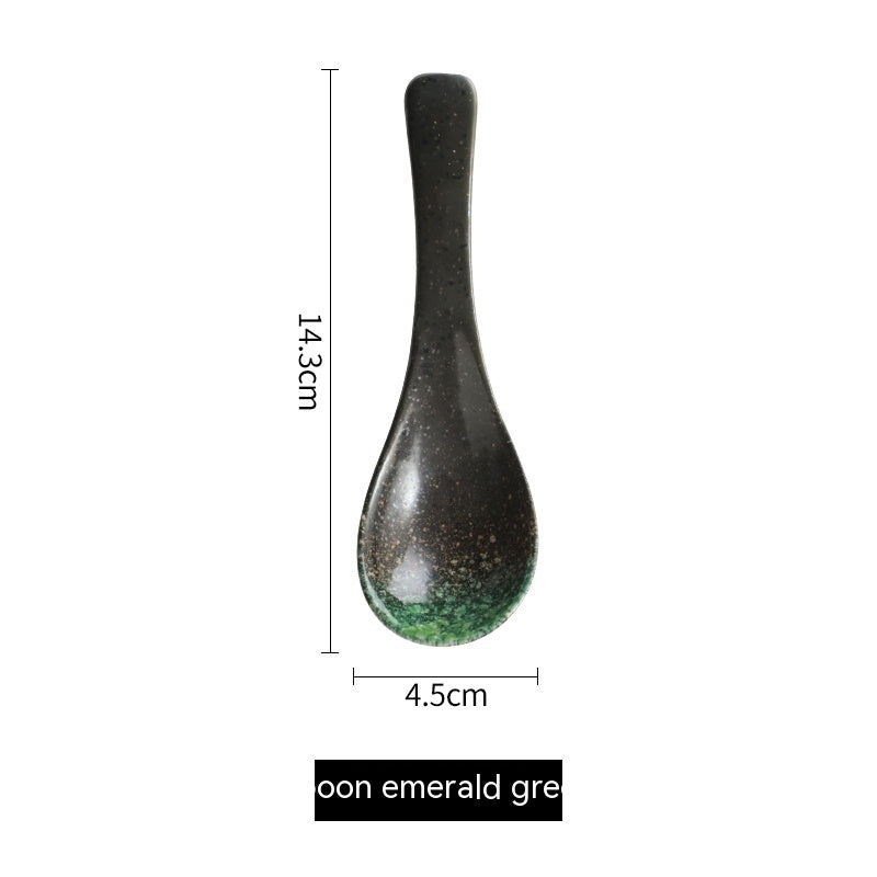 Minimalist Japanese Style Ceramic Household Small Spoon - Grand Goldman