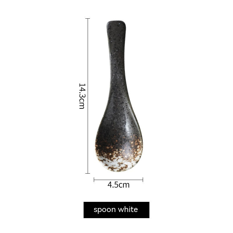 Minimalist Japanese Style Ceramic Household Small Spoon - Grand Goldman