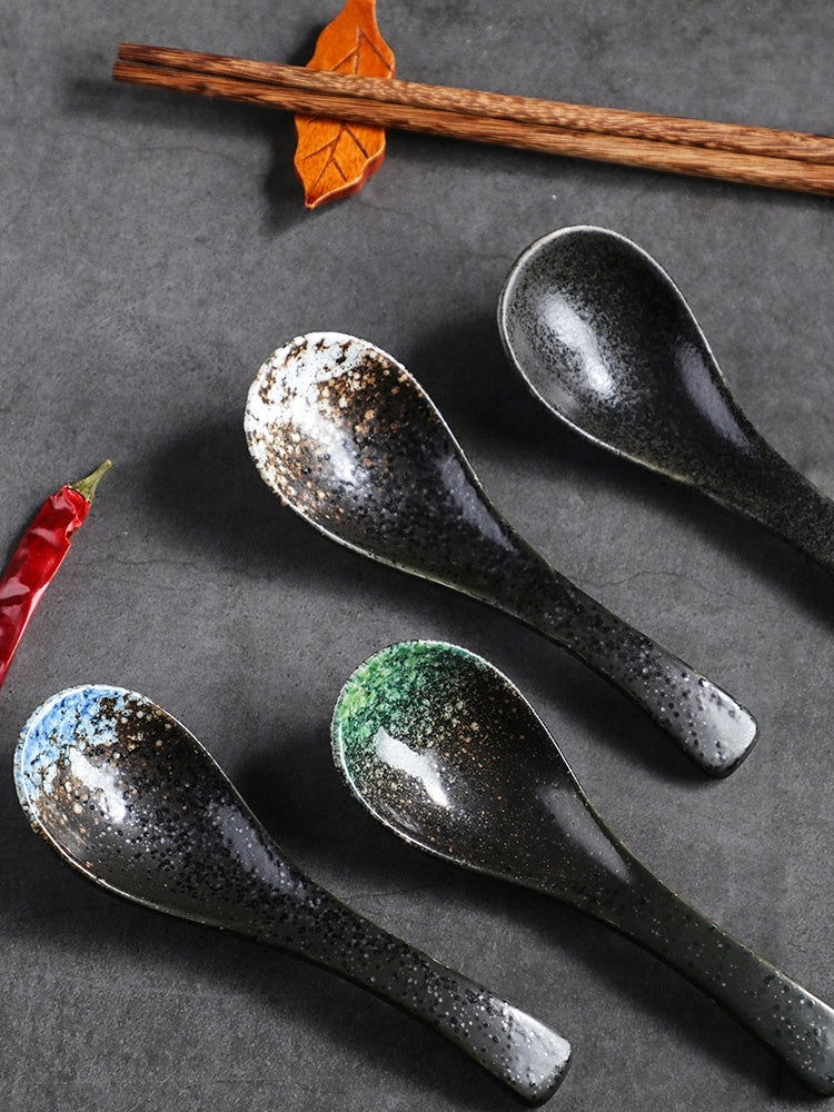 Minimalist Japanese Style Ceramic Household Small Spoon - Grand Goldman