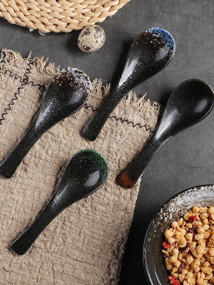 Minimalist Japanese Style Ceramic Household Small Spoon - Grand Goldman