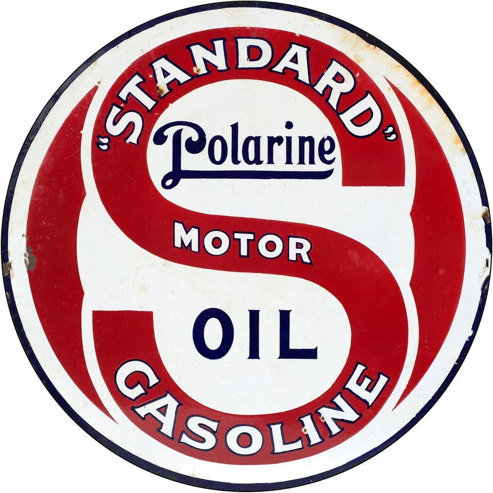 Mobile Esso Red Rose Beeline Motor Oil Gasonline Round Metal Tin Signs Garage Gas Oil Station Bar Cafe Man Cave Retro Wall Decor - Grand Goldman