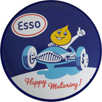 Mobile Esso Red Rose Beeline Motor Oil Gasonline Round Metal Tin Signs Garage Gas Oil Station Bar Cafe Man Cave Retro Wall Decor - Grand Goldman
