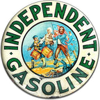 Mobile Esso Red Rose Beeline Motor Oil Gasonline Round Metal Tin Signs Garage Gas Oil Station Bar Cafe Man Cave Retro Wall Decor - Grand Goldman