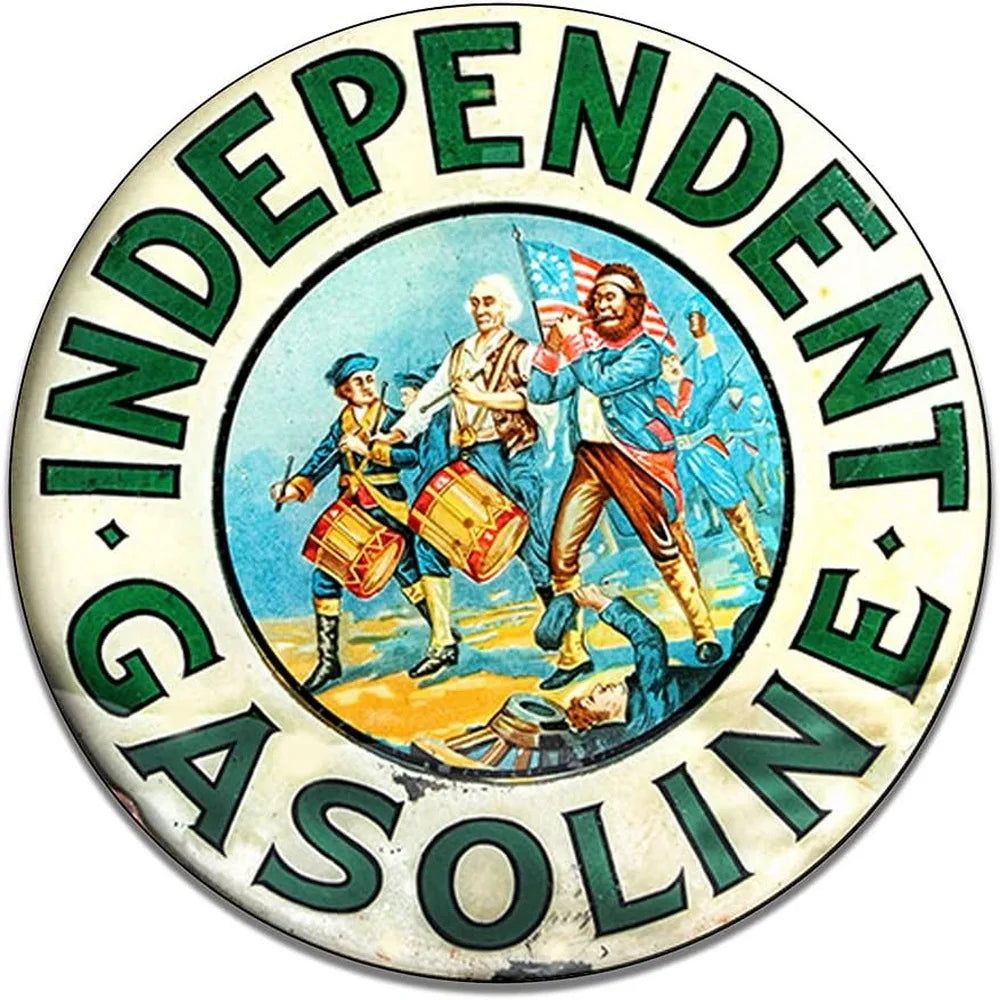 Mobile Esso Red Rose Beeline Motor Oil Gasonline Round Metal Tin Signs Garage Gas Oil Station Bar Cafe Man Cave Retro Wall Decor - Grand Goldman