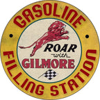 Mobile Esso Red Rose Beeline Motor Oil Gasonline Round Metal Tin Signs Garage Gas Oil Station Bar Cafe Man Cave Retro Wall Decor - Grand Goldman