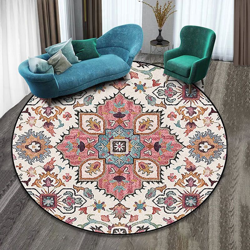 Modern Simple Ethnic Style Round Printed Carpet - Grand Goldman