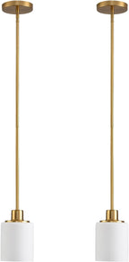 Modern Black Farmhouse Clear Glass Cylinder Pendant Light Fixture,Island Lights for Kitchen,Mini Pendant Lighting for Kitchen Island Decor - 4.75 Inch Shade 58 Inch Cord (Black 2 Pack) - Grand Goldman