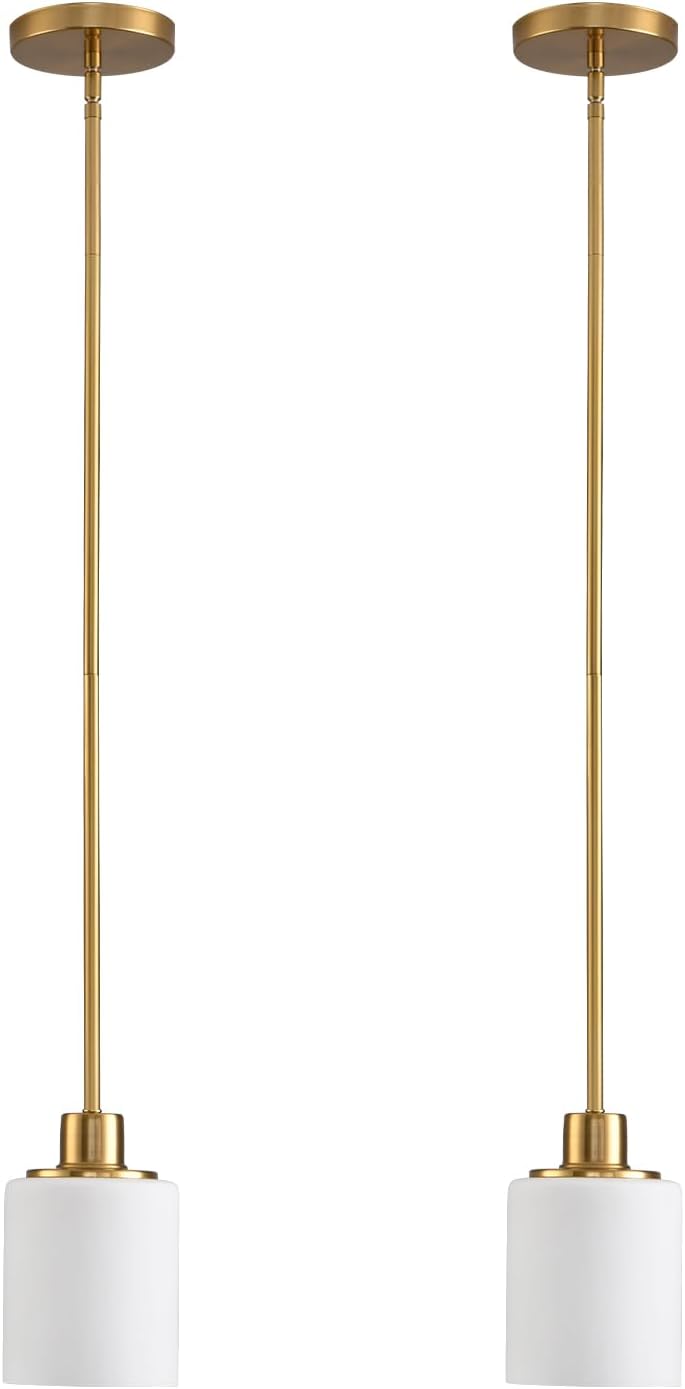 Modern Black Farmhouse Clear Glass Cylinder Pendant Light Fixture,Island Lights for Kitchen,Mini Pendant Lighting for Kitchen Island Decor - 4.75 Inch Shade 58 Inch Cord (Black 2 Pack) - Grand Goldman