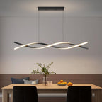 Modern Ceiling Chandelier Light, Acrylic Anti Flicker Pendant Lamp with Remote Control Dimmable 3 Color Mode & Brightness (Warm Cool Neutral Light) for Kitchen Bar Walnut - Grand Goldman