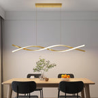 Modern Ceiling Chandelier Light, Acrylic Anti Flicker Pendant Lamp with Remote Control Dimmable 3 Color Mode & Brightness (Warm Cool Neutral Light) for Kitchen Bar Walnut - Grand Goldman