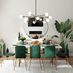 Modern Chandelier Ceiling Light Fixture Sputnik Chandeliers Gold and Black Farmhouse Chandelier Over Table 12-Light Height Adjustable Chandeliers for Dining Room, Living Room,Kitchen Island - Grand Goldman