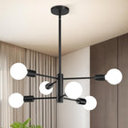 Modern Chandelier Ceiling Light Fixture Sputnik Chandeliers Gold and Black Farmhouse Chandelier Over Table 12-Light Height Adjustable Chandeliers for Dining Room, Living Room,Kitchen Island - Grand Goldman