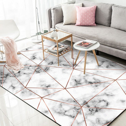 Modern Living Room Geometric Line Carpet - Grand Goldman