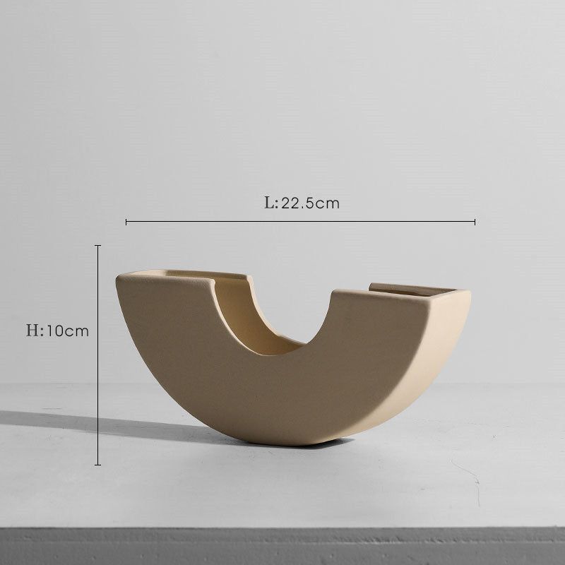 Modern Minimalist Ceramic Vase Flower Ornaments - Grand Goldman