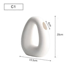 Modern Minimalist Ceramic Vase Flower Ornaments - Grand Goldman