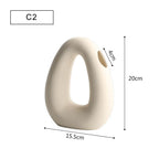 Modern Minimalist Ceramic Vase Flower Ornaments - Grand Goldman
