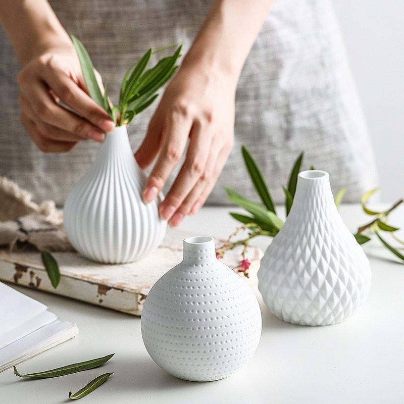 Modern Minimalist Ceramic Vase Home Decoration - Grand Goldman