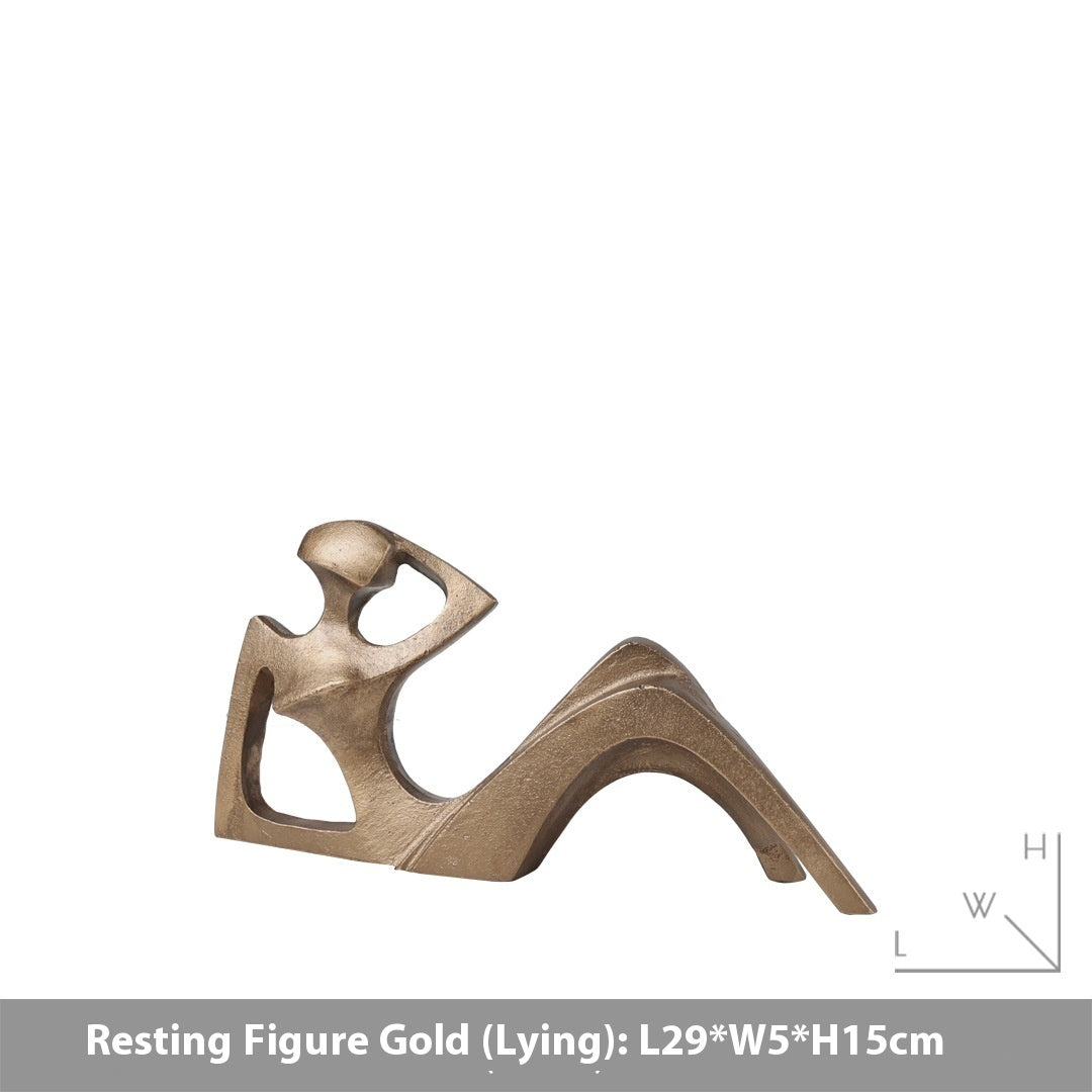 Modern Minimalist Creative Abstract Character Sculptured Ornaments Decorations - Grand Goldman